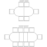Стол обеденный «Атлант» П4.191.4.01 (П191.01), Основной материал: МДФ+шпон, Цвет: Дуб рустикаль с патинированием