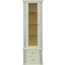 Шкаф с витриной «Тунис» П6.343.0.19-01 (П343.19Ш), Основной материал: массив дуба, Цвет: Слоновая кость с серебром