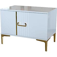 Фото - Тумба прикроватная «Стамбул» БМ2.773.1.30(-01), ЛДСП+МДФ, Белый глянец