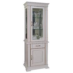 Фото - Шкаф комбинированный «Верди Классик» П1.0487.0.34, массив дуба, Слоновая кость с золочением