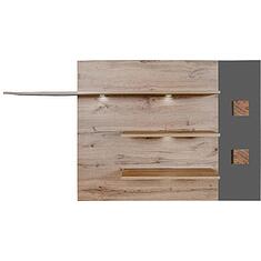 Фото - Полка «Гелиос» П550.09, Дуб Вотан + серый