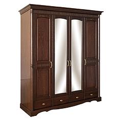 Фото - Шкаф для одежды 4д «Паола» БМ2.671.1.27-01(2164-01), массив дуба, Горячий шоколад