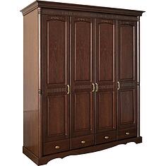 Фото - Шкаф для одежды 4д «Паола» БМ2.671.1.27(2164), массив дуба, Горячий шоколад