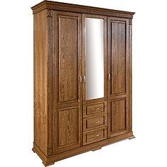 Фото - Шкаф для одежды 3д «Верди Классик» П3.0487.1.25, массив дуба, Дуб рустикаль