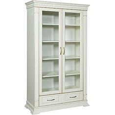 Фото - Шкаф 2д «Верди Классик» П1.0487.0.27, массив дуба, Слоновая кость с золочением