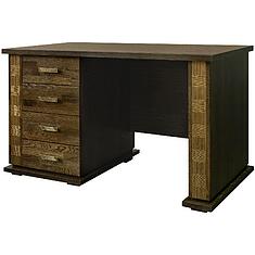 Фото - Стол письменный «Тунис» П6.343.2.25-01 (П343.25Ш), ДСП+шпон, Венге c золочением