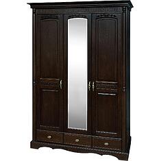 Фото - Шкаф для одежды 3д «Паола» БМ2.671.1.03-01(2165-01), массив дуба, Горячий шоколад