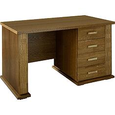 Фото - Стол письменный «Тунис» П6.343.2.25 (П343.25-1Ш), ДСП+шпон, дуб рустикаль с золочением