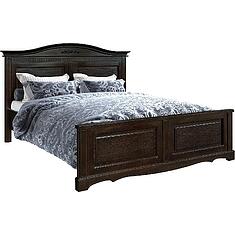 Фото - Кровать двойная «Паола», массив дуба, Горячий шоколад, 2000x1600 мм, 2110х1832х1246