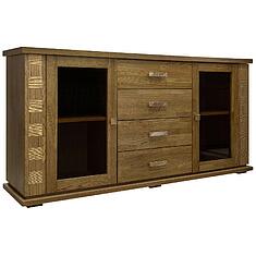 Фото - Тумба комбинированная «Тунис» П6.343.0.03 (П343.03Ш), дуб рустикаль с золочением