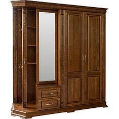 Фото - Шкаф комбинированный для прихожей «Верди Классик» П3.0487.3.01, массив дуба, Черешня