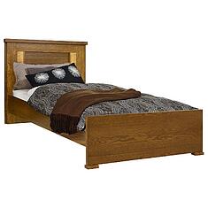 Фото - Кровать одинарная «Тунис» П6.343.1.08 (П344.08), ДСП+шпон, Черешня с золочением, 2000x900 мм, 2088х1024х970