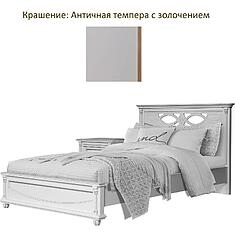 Фото - Кровать одинарная «Валенсия Классик», массив березы, Античная темпера с золочением, 2000x1200 мм, 2131х1394х1031