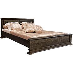 Фото - Кровать двойная «Верди Классик» с низким изножьем П3.0487.1.22, массив дуба, Табак, без механизма, 2000x1600 мм, 2187х1774х851