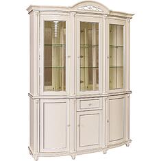 Фото - Шкаф комбинированный 3д «Валенсия Классик» П3.0589.0.03, массив березы, Античная темпера с серебром