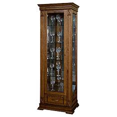 Фото - Шкаф-витрина «Верди Классик» П1.0487.0.11-01, массив дуба, Дуб рустикаль