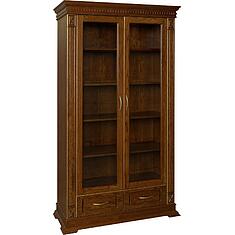 Фото - Шкаф 2д «Верди Классик» П1.0487.0.27, массив дуба, Черешня с золочением