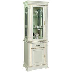 Фото - Шкаф комбинированный «Верди Классик» П1.0487.0.34-01, массив дуба, Слоновая кость с золочением