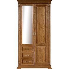 Фото - Шкаф комбинированный для прихожей «Верди Классик» П3.0487.3.12, массив дуба, Дуб рустикаль