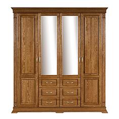 Фото - Шкаф для одежды 4д «Верди Классик» П3.0487.1.01, массив дуба, Дуб рустикаль