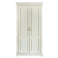 Фото - Шкаф для одежды 2д «Верди Классик» П3.0487.1.26, массив дуба, Слоновая кость с золочением