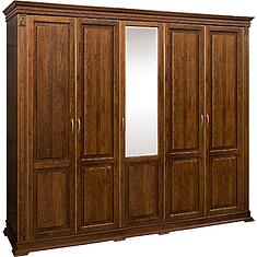 Фото - Шкаф для одежды 5д «Верди Классик» П3.0487.1.27, массив дуба, Черешня с золочением