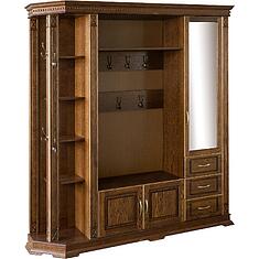 Фото - Шкаф комбинированный для прихожей «Верди Классик» П3.0487.3.32, массив дуба, Черешня с золочением