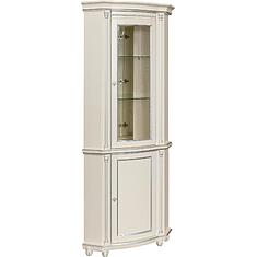 Фото - Шкаф комбинированный угловой «Валенсия Классик» П3.0589.0.04, массив березы, Античная темпера с серебром