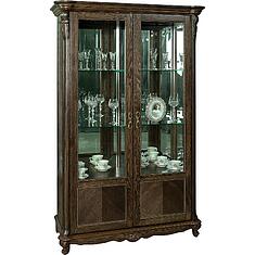 Фото - Шкаф с витриной «Алези» П1.350.0.19 (П350.19), массив дуба, Табак