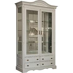 Фото - Шкаф с витриной 2д «Паола» БМ2.671.0.06(2114), массив дуба, Розовый пепел