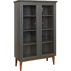 Photo - Display cabinet 2d «Dolche» P3.597.0.07, MDF, Basalt + Rustic oak