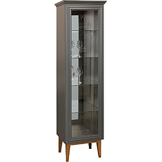 Photo - Display cabinet «Dolche» P3.597.0.01, MDF, Basalt + Rustic oak
