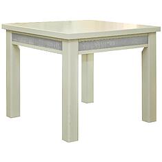 Фото - Стол обеденный «Тунис» П6.343.4.01 (П352.01), ДСП+шпон, Слоновая кость с серебром