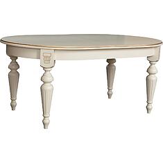 Фото - Стол обеденный «Валенсия Классик» П3.0589.4.18, МДФ+шпон, Античная темпера с золочением