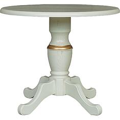 Фото - Стол журнальный «Верди» П4.487.0.05 (П108.05), массив дуба, Слоновая кость с золочением