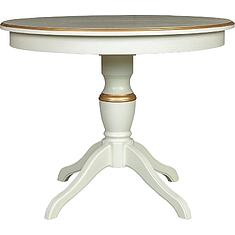 Фото - Стол «Верди» П4.487.4.03 (317.01), массив дуба, Слоновая кость с золочением