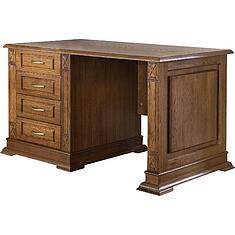 Фото - Стол письменный «Верди Классик» П3.0487.2.09-01, массив дуба, Дуб рустикаль