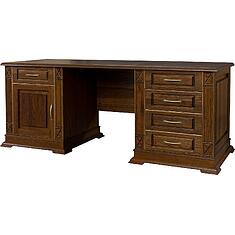 Фото - Стол письменный «Верди Классик» П3.0487.2.07, массив дуба, Черешня с золочением