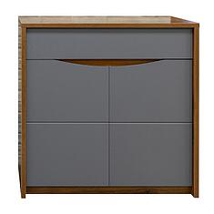 Фото - Тумба для обуви «Монако» П6.528.3.02 (П542.02), Дуб Саттер+Серый Мокко