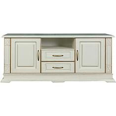 Фото - Тумба ТВ «Верди Классик» П1.0487.0.10, массив дуба, Слоновая кость с золочением