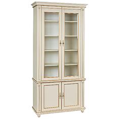 Фото - Шкаф для книг «Валенсия Классик» П3.0589.2.05, массив дуба, Античная темпера с золочением