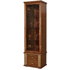 Фото - Шкаф с витриной «Тунис» П6.343.0.21 (П343.21-1Ш), ДСП+шпон, Венге c золочением