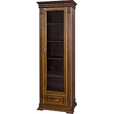 Фото - Шкаф «Верди Классик» П1.0487.0.26, массив дуба, Черешня с золочением