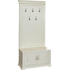 Фото - Тумба с вешалкой «Верди Классик» П3.0487.3.05, массив дуба, Слоновая кость