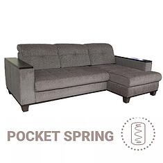 Фото - Угловой диван «Матео Люкс» (2ML/6MR), ткань, 20 группа, 2100х1480