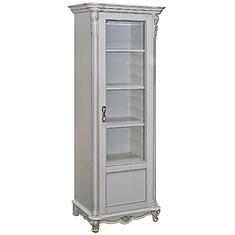 Фото - Шкаф «Алези» П1.350.0.23/П1.350.0.23-01 (П350.23/П350.23-01), массив дуба, Слоновая кость с золочением