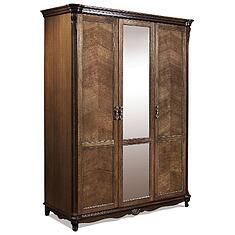 Фото - Шкаф для одежды 3д «Алези» П1.350.1.11 (П349.01), массив дуба, Табак