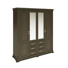 Фото - Шкаф для одежды 4д «Верди Классик» П3.0487.1.01, массив дуба, Венге