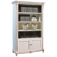 Фото - Стеллаж 2д «Алези» П1.350.0.24 (П350.24), массив дуба, Слоновая кость с золочением