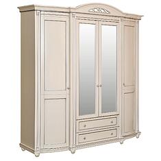 Фото - Шкаф для одежды 4д «Валенсия Классик» П3.0589.1.11, массив березы, Античная темпера с серебром
